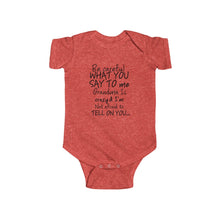 Grandma 100% Cotton Class Onesie -Black Lettering