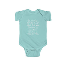 Grandma 100% Cotton Class Onesie -White Lettering