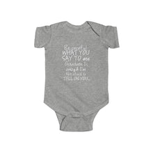 Grandma 100% Cotton Class Onesie -White Lettering