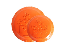 SP Bottle Top Flyer Durable Rubber Retrieving Frisbee - Orange Squeeze