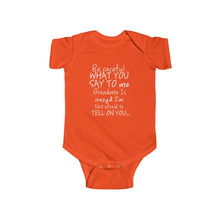 Grandma 100% Cotton Class Onesie -White Lettering