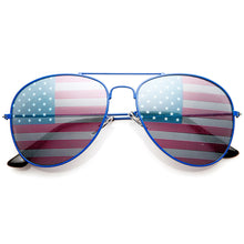 USA Flag Lens Aviator Sunglasses