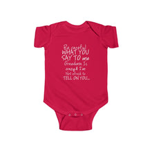 Grandma 100% Cotton Class Onesie -White Lettering