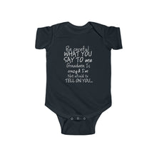 Grandma 100% Cotton Class Onesie -White Lettering