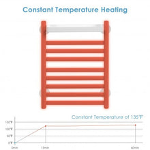 110W Electric Heated Towel Rack with Top Tray for Bathroom and Kitchen