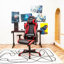 Gaming Chair Adjustable Swivel Racing Style Computer Office Chair-White