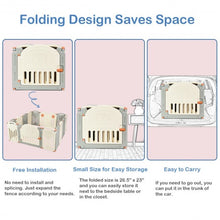 Foldable Baby Playpen 14 Panel Activity Center Safety Play Yard-Beige