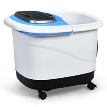 Portable All-In-One Heated Foot Bubble Spa Bath Motorized Massager-Blue