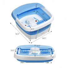 Foot Spa Bath Motorized Massager with Heat Red Light-Blue