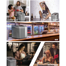 Portable Countertop Ice Maker Machine with Scoop-Silver