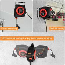 50ft Retractable Extension Cord Reel with Triple Tap Outlet