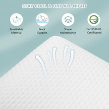 Memory Foam Bed Pillow with Zippered Washable Pillowcase