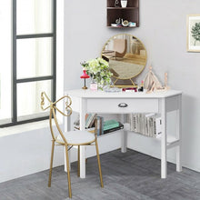 Corner Wooden PC Laptop Computer Desk-White