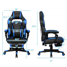 Massage Gaming Chair with Footrest and Lumbar Support