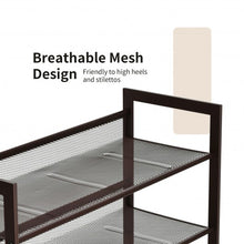 Adjustable to Flat or Slant Shoe Organizer Stand-4-Tier