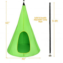 40 Inch Kids Nest Swing Chair Hanging Hammock Seat for Indoor Outdoor-Green
