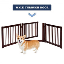 Folding 3 Panel Wood Dog Fence-24"