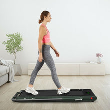2-in-1 Folding Treadmill with RC Bluetooth Speaker LED Display-Green