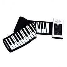 61 Key Electronic Roll up Silicone Rechargeable Piano Keyboard-White