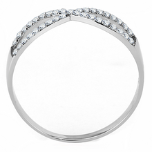 DA041 - Stainless Steel Ring High polished (no plating) Women AAA Grade CZ Clear