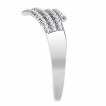 DA043 - Stainless Steel Ring High polished (no plating) Women AAA Grade CZ Clear