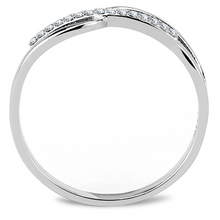 DA045 - Stainless Steel Ring High polished (no plating) Women AAA Grade CZ Clear