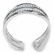 DA047 - Stainless Steel Ring High polished (no plating) Women AAA Grade CZ Clear