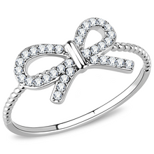 DA057 - Stainless Steel Ring High polished (no plating) Women AAA Grade CZ Clear
