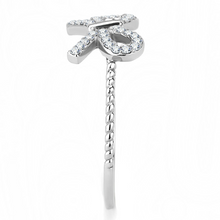 DA057 - Stainless Steel Ring High polished (no plating) Women AAA Grade CZ Clear