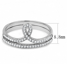 DA063 - Stainless Steel Ring High polished (no plating) Women AAA Grade CZ Clear