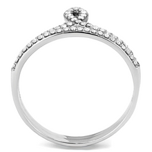 DA063 - Stainless Steel Ring High polished (no plating) Women AAA Grade CZ Clear