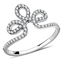 DA141 - Stainless Steel Ring High polished (no plating) Women AAA Grade CZ Clear