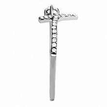 DA145 - Stainless Steel Ring High polished (no plating) Women AAA Grade CZ Clear