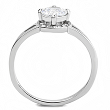 DA150 - Stainless Steel Ring High polished (no plating) Women AAA Grade CZ Clear