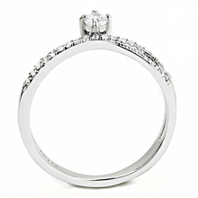 DA153 - Stainless Steel Ring High polished (no plating) Women AAA Grade CZ Clear