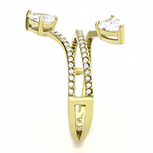 DA171 - Stainless Steel Ring IP Gold(Ion Plating) Women AAA Grade CZ Clear