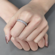 DA231 - Stainless Steel Ring High polished (no plating) Women AAA Grade CZ Multi Color