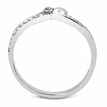 DA236 - Stainless Steel Ring High polished (no plating) Women AAA Grade CZ Clear