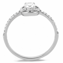 DA238 - Stainless Steel Ring High polished (no plating) Women AAA Grade CZ Clear