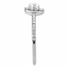 DA238 - Stainless Steel Ring High polished (no plating) Women AAA Grade CZ Clear