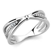 DA239 - Stainless Steel Ring High polished (no plating) Women AAA Grade CZ Clear