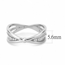 DA239 - Stainless Steel Ring High polished (no plating) Women AAA Grade CZ Clear