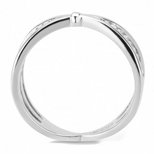 DA239 - Stainless Steel Ring High polished (no plating) Women AAA Grade CZ Clear