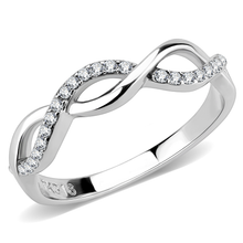 DA243 - Stainless Steel Ring High polished (no plating) Women AAA Grade CZ Clear