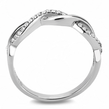 DA243 - Stainless Steel Ring High polished (no plating) Women AAA Grade CZ Clear