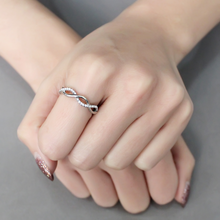 DA243 - Stainless Steel Ring High polished (no plating) Women AAA Grade CZ Clear