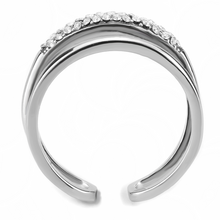 DA247 - Stainless Steel Ring High polished (no plating) Women AAA Grade CZ Clear