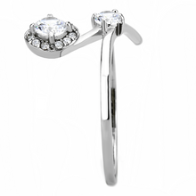 DA260 - Stainless Steel Ring High polished (no plating) Women AAA Grade CZ Clear