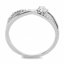 DA261 - Stainless Steel Ring High polished (no plating) Women AAA Grade CZ Clear