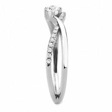 DA261 - Stainless Steel Ring High polished (no plating) Women AAA Grade CZ Clear